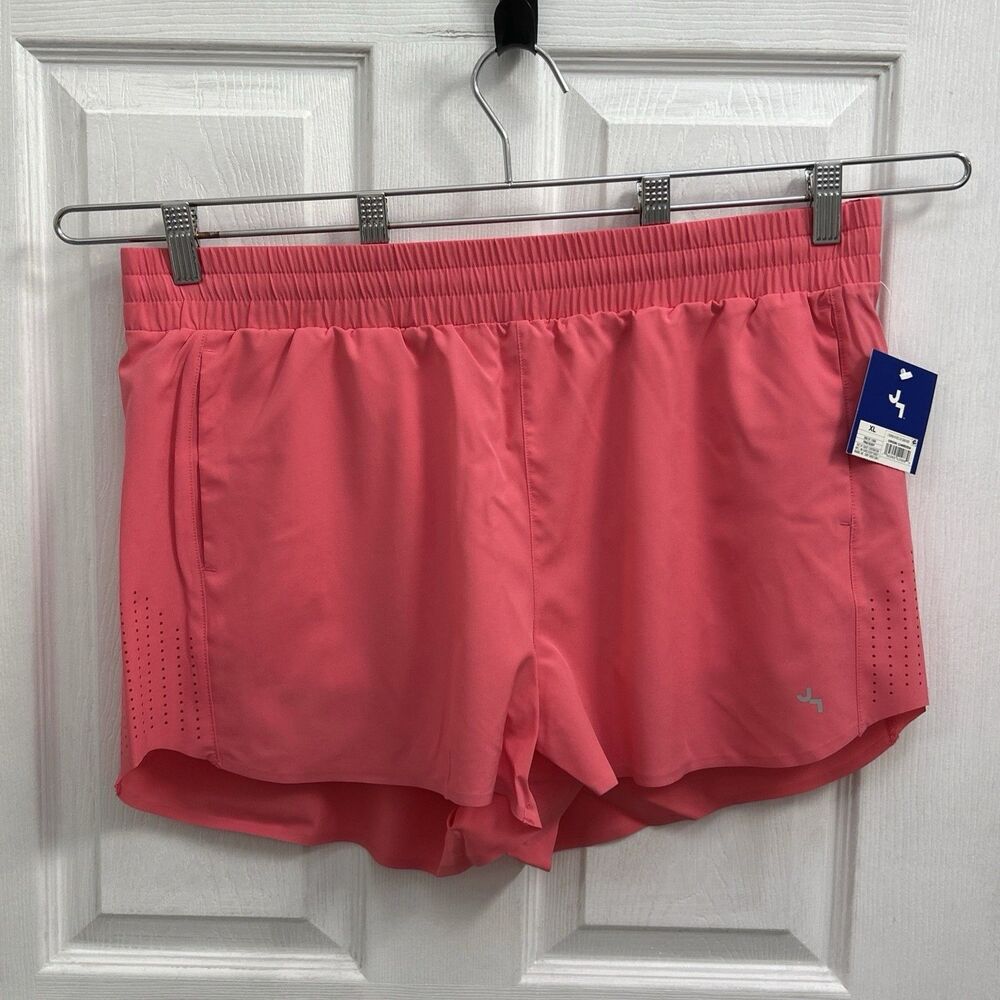 NWT JoyLab Women’s XL Pink Running Shorts Lined Stretch Drawstring Gym Workout